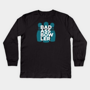 Badass Bowler Kids Long Sleeve T-Shirt